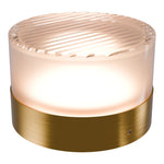 Calibo Gull Round Ribbed Acrylic 3CCT LED Exterior Wall Light | Brass - Dubbo Lighting Centre