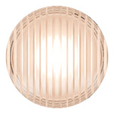 Calibo Gull Round Ribbed Acrylic 3CCT LED Exterior Wall Light | Brass - Dubbo Lighting Centre