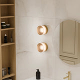 Calibo Gull Round Ribbed Acrylic 3CCT LED Exterior Wall Light | Brass - Dubbo Lighting Centre
