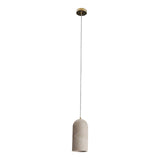Calibo Inspire Crafted Travertine Round Top Cylinder Pendant Light | Beige - Dubbo Lighting Centre