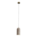 Calibo Inspire Crafted Travertine Round Top Cylinder Pendant Light | Beige - Dubbo Lighting Centre