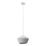 Calibo Munia Sculptural Fluted Dome Pendant with Paintable Gypsum Surface | White - Dubbo Lighting Centre