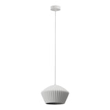Calibo Munia Sculptural Fluted Dome Pendant with Paintable Gypsum Surface | White - Dubbo Lighting Centre
