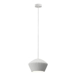 Calibo Munia Sculptural Fluted Dome Pendant with Paintable Gypsum Surface | White - Dubbo Lighting Centre