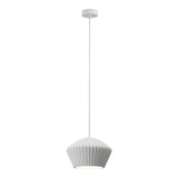 Calibo Munia Sculptural Fluted Dome Pendant with Paintable Gypsum Surface | White - Dubbo Lighting Centre