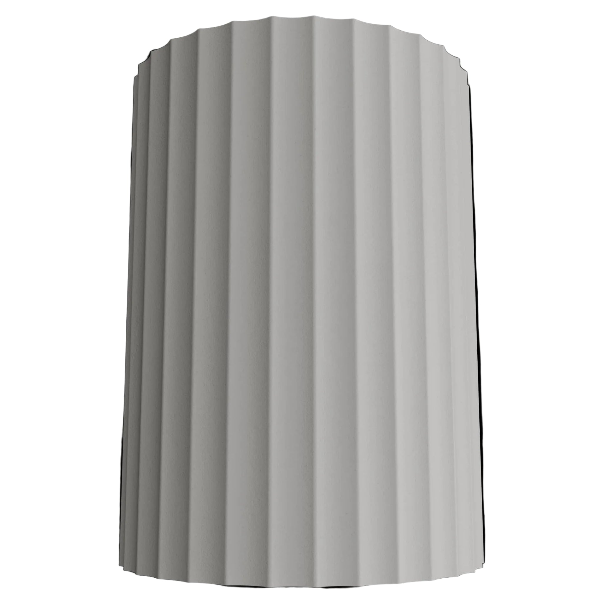 Calibo Munia Sculptural Fluted Up/Down Wall Light with Paintable Gypsum Surface | White - Dubbo Lighting Centre