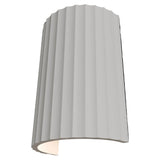 Calibo Munia Sculptural Fluted Up/Down Wall Light with Paintable Gypsum Surface | White - Dubbo Lighting Centre