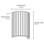 Calibo Munia Sculptural Fluted Up/Down Wall Light with Paintable Gypsum Surface | White - Dubbo Lighting Centre