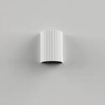 Calibo Munia Sculptural Fluted Up/Down Wall Light with Paintable Gypsum Surface | White - Dubbo Lighting Centre