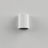 Calibo Munia Sculptural Fluted Up/Down Wall Light with Paintable Gypsum Surface | White - Dubbo Lighting Centre