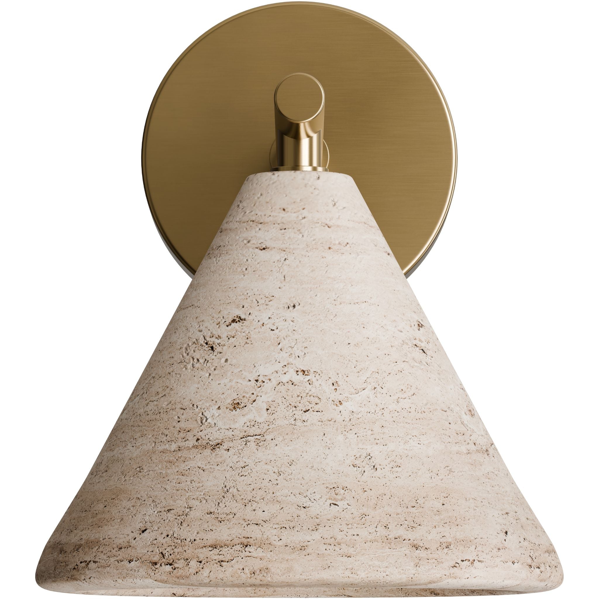 Calibo Orville Modern Travertine Stone Cone Wall Light | Beige - Dubbo Lighting Centre