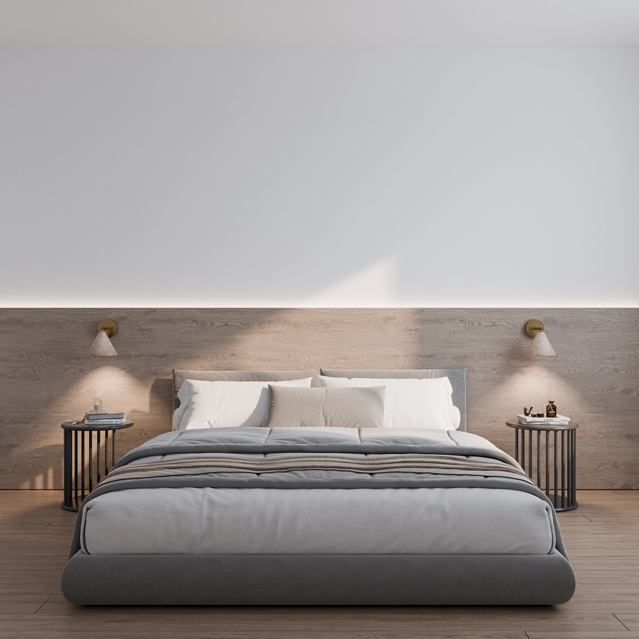 Calibo Orville Modern Travertine Stone Cone Wall Light | Beige - Dubbo Lighting Centre