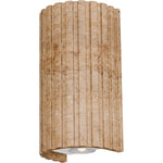 Calibo Orville Travertine Reeded Up/Down LED Wall Light | Beige - Dubbo Lighting Centre