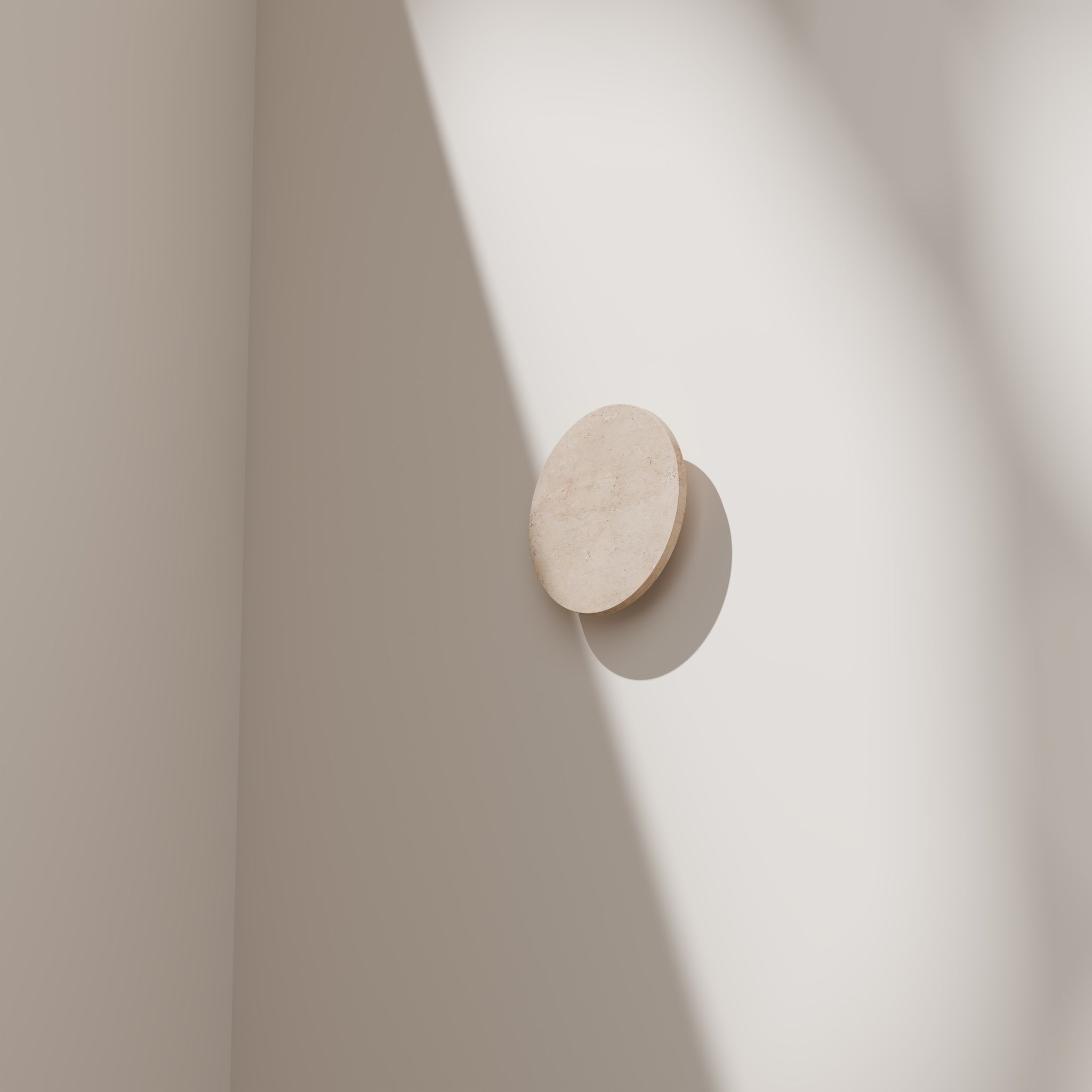 Calibo Orville Travertine Stone Eclipse Wall Light | Beige - Dubbo Lighting Centre