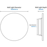 Calibo Orville Travertine Stone Eclipse Wall Light | Beige - Dubbo Lighting Centre