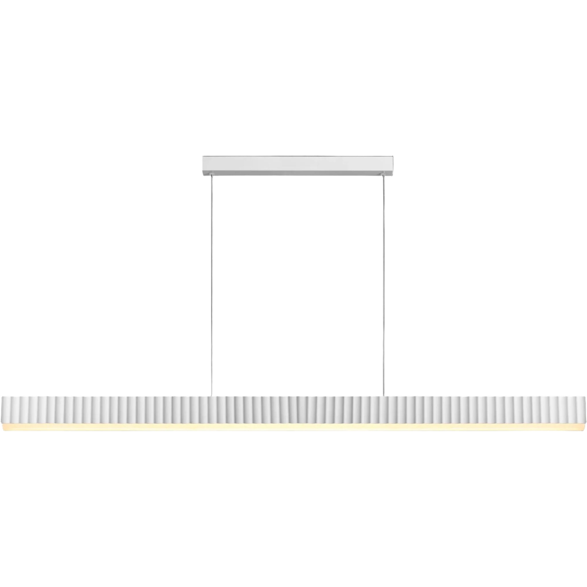 Calibo Prinia Modern Fluted 1532mm Linear Pendant Light | White - Dubbo Lighting Centre