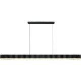Calibo Prinia Modern Fluted 2032mm Linear Pendant Light | Black - Dubbo Lighting Centre