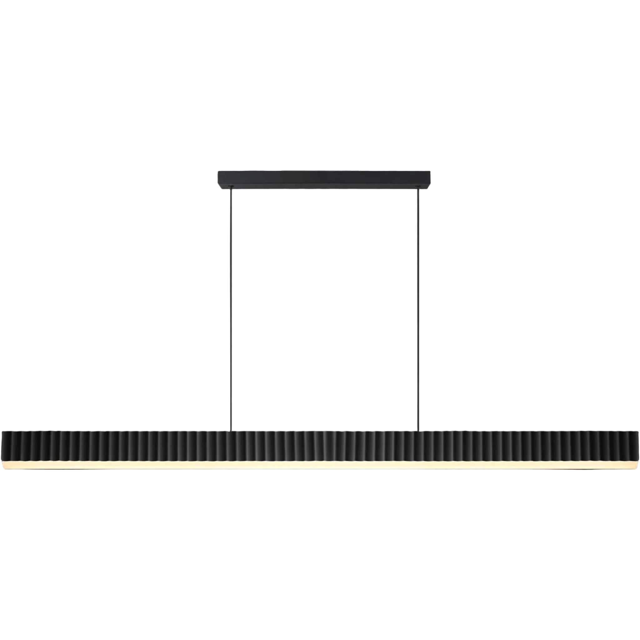 Calibo Prinia Modern Fluted 2532mm Linear Pendant Light | Black - Dubbo Lighting Centre