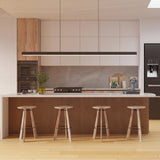 Calibo Prinia Modern Fluted 2532mm Linear Pendant Light | Black - Dubbo Lighting Centre