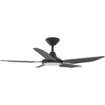 Calibo Storm 42" (1070mm) 5 Blade 18W Tricolour LED Light Indoor/Outdoor DC Ceiling Fan & Remote | Black - Dubbo Lighting Centre