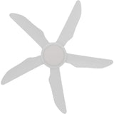 Calibo Storm 42" (1070mm) 5 Blade 18W Tricolour LED Light Indoor/Outdoor DC Ceiling Fan & Remote | White - Dubbo Lighting Centre