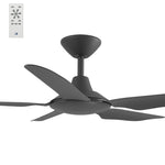 Calibo Storm 42" (1070mm) 5 Blade Indoor/Outdoor DC Ceiling Fan & Remote | Black - Dubbo Lighting Centre