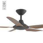 Calibo Storm 42" (1070mm) 5 Blade Indoor/Outdoor DC Ceiling Fan & Remote | Black & Koa - Dubbo Lighting Centre