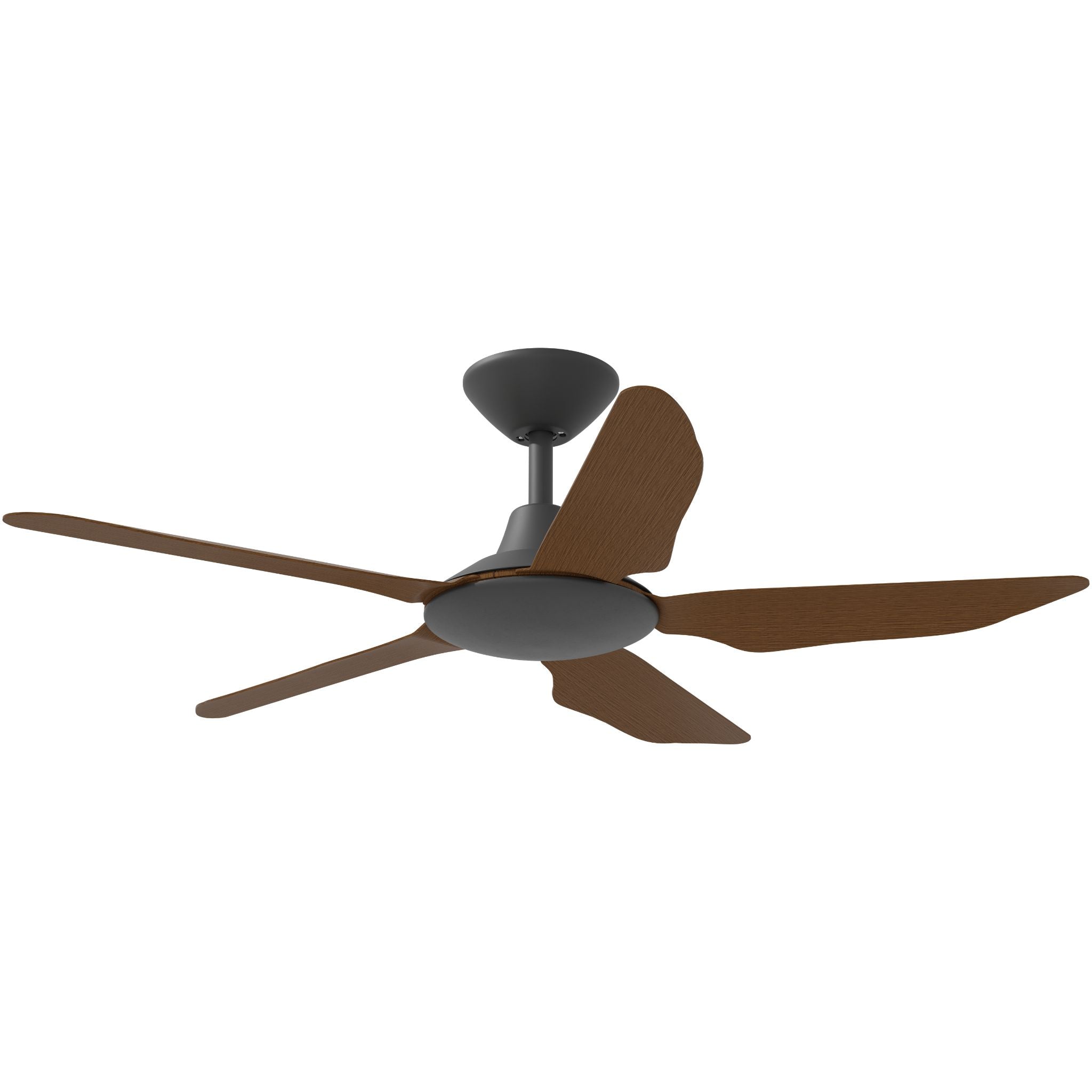 Calibo Storm 42" (1070mm) 5 Blade Indoor/Outdoor DC Ceiling Fan & Remote | Black & Koa - Dubbo Lighting Centre
