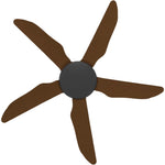 Calibo Storm 42" (1070mm) 5 Blade Indoor/Outdoor DC Ceiling Fan & Remote | Black & Koa - Dubbo Lighting Centre
