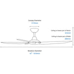 Calibo Storm 42" (1070mm) 5 Blade Indoor/Outdoor DC Ceiling Fan & Remote | Black & Koa - Dubbo Lighting Centre