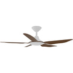 Calibo Storm 42" (1070mm) 5 Blade Indoor/Outdoor DC Ceiling Fan & Remote | White & Koa - Dubbo Lighting Centre