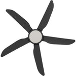 Calibo Storm 48" (1220mm) 5 Blade 18W Tricolour LED Light Indoor/Outdoor DC Ceiling Fan & Remote | Matte Black - Dubbo Lighting Centre
