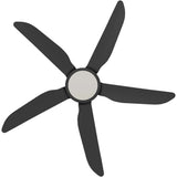 Calibo Storm 48" (1220mm) 5 Blade 18W Tricolour LED Light Indoor/Outdoor DC Ceiling Fan & Remote | Matte Black - Dubbo Lighting Centre