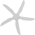 Calibo Storm 48" (1220mm) 5 Blade 18W Tricolour LED Light Indoor/Outdoor DC Ceiling Fan & Remote | White - Dubbo Lighting Centre