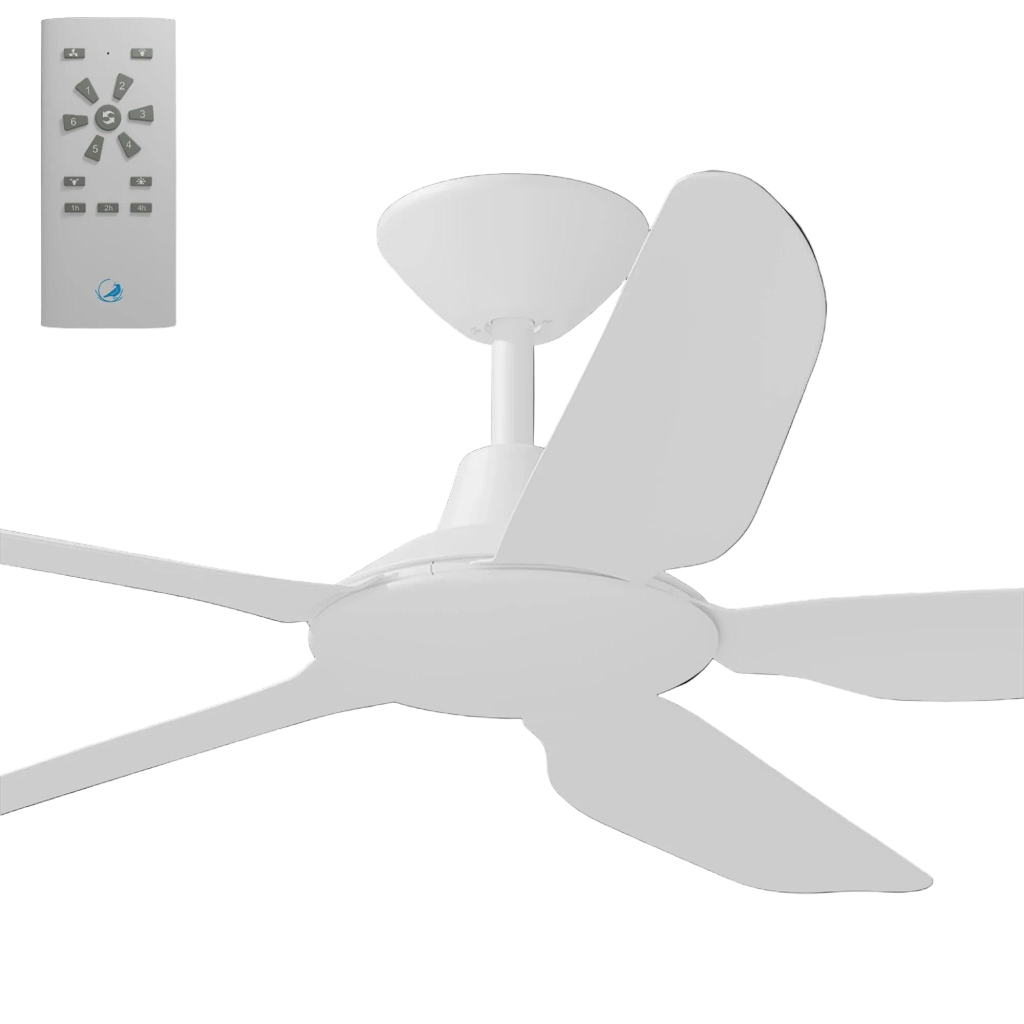 Calibo Storm 48" (1220mm) 5 Blade Indoor/Outdoor DC Ceiling Fan and Remote | White - Dubbo Lighting Centre
