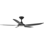 Calibo Storm 52" (1320mm) 5 Blade 18W Tricolour LED Light Indoor/Outdoor DC Ceiling Fan & Remote | Matte Black - Dubbo Lighting Centre
