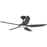 Calibo Storm 52" (1320mm) 5 Blade 18W Tricolour LED Light Indoor/Outdoor DC Ceiling Fan & Remote | Matte Black - Dubbo Lighting Centre