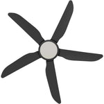 Calibo Storm 52" (1320mm) 5 Blade 18W Tricolour LED Light Indoor/Outdoor DC Ceiling Fan & Remote | Matte Black - Dubbo Lighting Centre