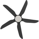 Calibo Storm 52" (1320mm) 5 Blade 18W Tricolour LED Light Indoor/Outdoor DC Ceiling Fan & Remote | Matte Black - Dubbo Lighting Centre