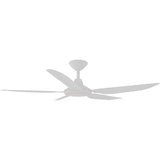 Calibo Storm 52" (1320mm) 5 Blade 18W Tricolour LED Light Indoor/Outdoor DC Ceiling Fan & Remote | White - Dubbo Lighting Centre