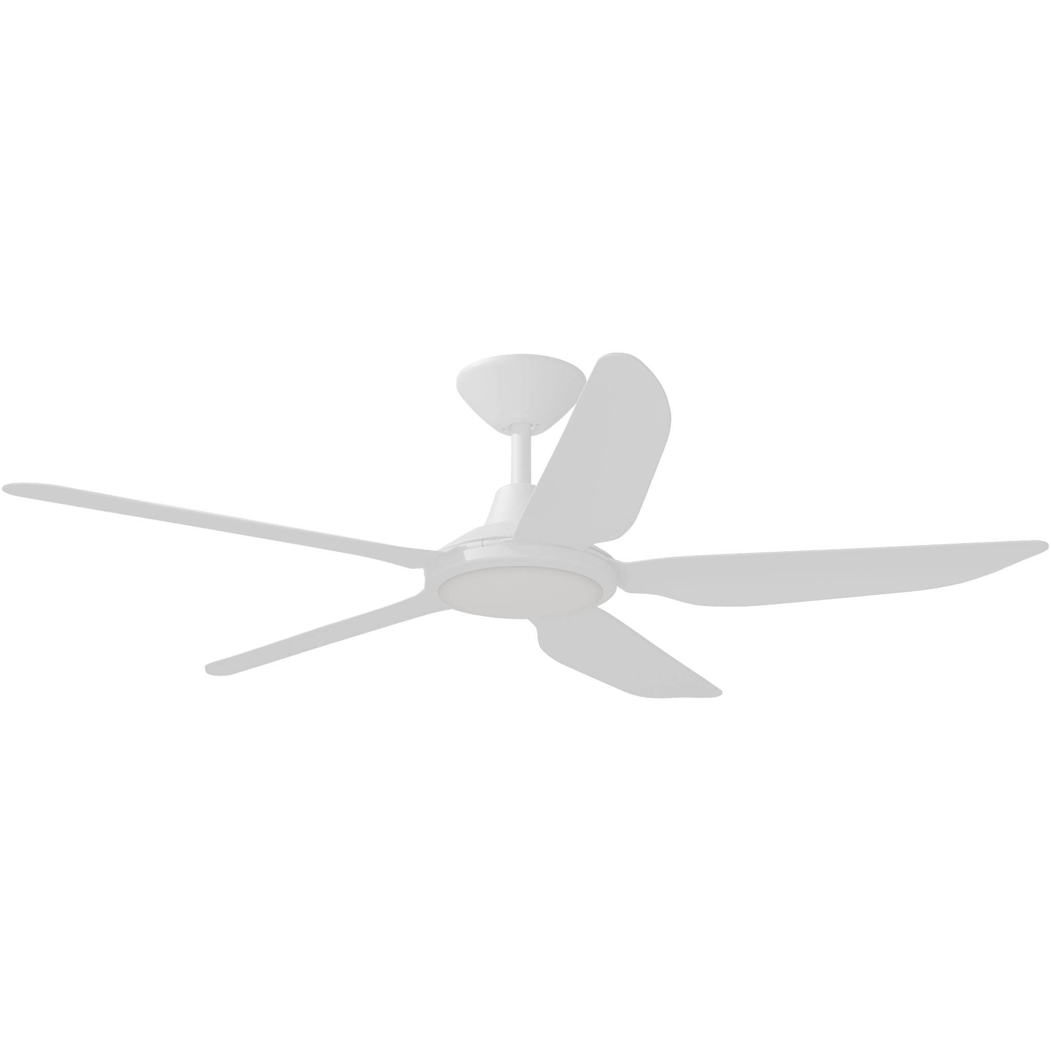 Calibo Storm 52" (1320mm) 5 Blade 18W Tricolour LED Light Indoor/Outdoor DC Ceiling Fan & Remote | White - Dubbo Lighting Centre