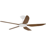 Calibo Storm 52" (1320mm) 5 Blade 18W Tricolour LED Light Indoor/Outdoor DC Ceiling Fan & Remote | White & Koa - Dubbo Lighting Centre