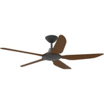 Calibo Storm 52" (1320mm) 5 Blade Indoor/Outdoor DC Ceiling Fan and Remote | Black & Koa - Dubbo Lighting Centre