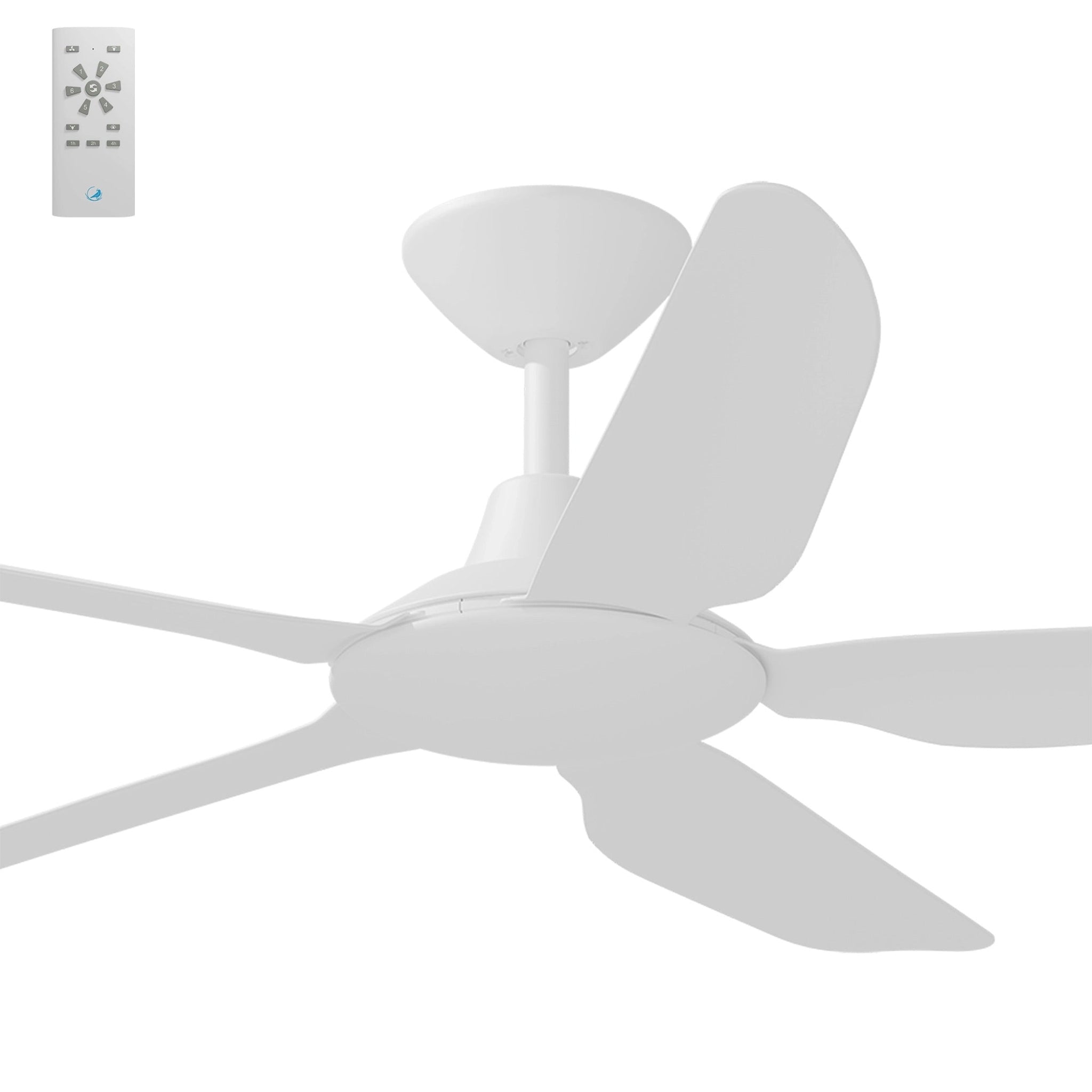 Calibo Storm 52" (1320mm) 5 Blade Indoor/Outdoor DC Ceiling Fan and Remote | White - Dubbo Lighting Centre