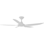 Calibo Storm 52" (1320mm) 5 Blade Indoor/Outdoor DC Ceiling Fan and Remote | White - Dubbo Lighting Centre