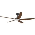 Calibo Storm 56" (1430mm) 5 Blade 18W Tricolour LED Light Indoor/Outdoor DC Ceiling Fan & Remote | Black & Koa - Dubbo Lighting Centre