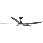 Calibo Storm 56" (1430mm) 5 Blade 18W Tricolour LED Light Indoor/Outdoor DC Ceiling Fan & Remote | Matte Black - Dubbo Lighting Centre