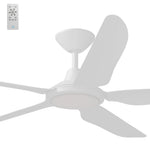 Calibo Storm 56" (1430mm) 5 Blade 18W Tricolour LED Light Indoor/Outdoor DC Ceiling Fan & Remote | White - Dubbo Lighting Centre