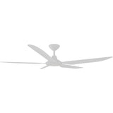 Calibo Storm 56" (1430mm) 5 Blade 18W Tricolour LED Light Indoor/Outdoor DC Ceiling Fan & Remote | White - Dubbo Lighting Centre