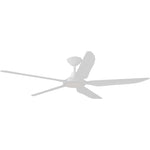 Calibo Storm 56" (1430mm) 5 Blade 18W Tricolour LED Light Indoor/Outdoor DC Ceiling Fan & Remote | White - Dubbo Lighting Centre